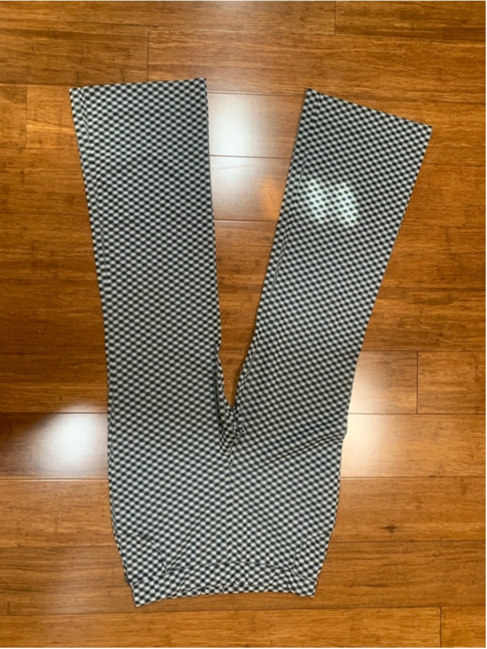 Vntg 70’s Women's Unbranded Flare & Wide Leg Pants S Black White Gingham sz M
